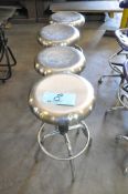 Lot-(4) Shop Stools in (1) Row