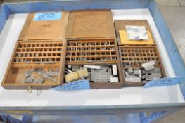 Lot-(3) Various Hand Stamp Sets in Cases