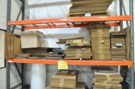 Lot-Cardboard Boxes on (1) Shelf