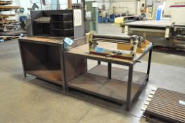 Lot-(2) Various Steel Work Tables, (Contents Not Included), (Not to Be Removed Until Empty)