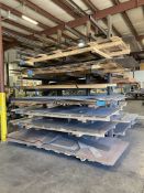 Sheet Metal Rack, Double Sided with 17 Shelves,(Contents Not Included)