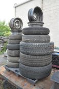 Lot-Tires and Rims, (Outside)