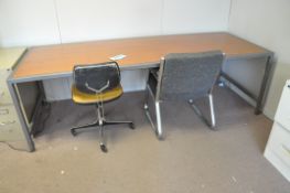 Lot-(1) Table and (2) Chairs