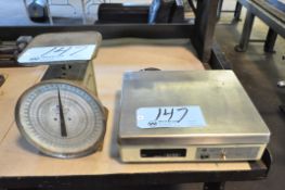 Lot-(1) Electroscale 438 Digital Bench Top Scale and (1) Hanson ,50-Lbs. Scale