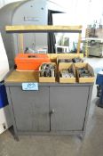 Lot-Tool Holders, Chuck Jaws and Sleeves in (4) Boxes with Cabinet