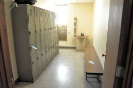 Lot-Lockers and (1) Bench in Locker Room