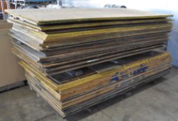 Various Sheets of Plywood/OSB Decking in (1) Stack, (Back Building)
