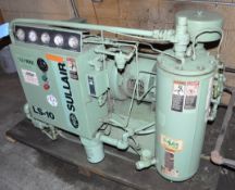Sullair Model LS10-25H ACAC, 25-HP Skid Mounted Rotary Screw Air Compressor