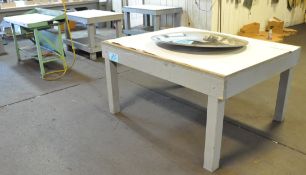 Lot-(5) Various Wood Layout Tables