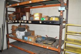Lot-Duct Fabric, Machine Fixtures, Duro Dyne Bangers, Bolts, etc. on Rack (Rack Not Included)