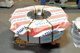 Lot-(2) Coils 5.9375W x .0125 Gauge Galvanized Metal, 3,440-Lbs. Total Weight of Pallet
