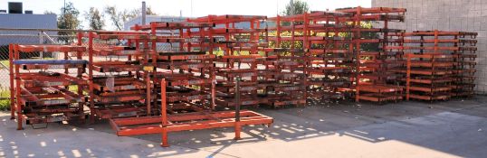 Lot-(64) Stock Racks in (9) Rows, (Outside)