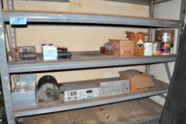 Lot-Machinery Maintenance Parts, Paints, Motor, Controller, etc.on Rack (Rack Not Included)