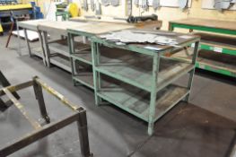Lot-(4) Various Shelving Units in (1) Row