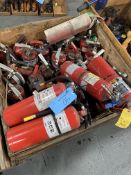 Lot of Various Size Fire Extinguers