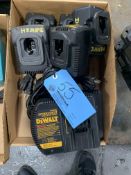 Lot of Dewalt Battery Chargers