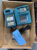 Lot of (2) Makita Battery Chargers