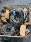 Lot of Various Size Wire Rope w/ Wire Clamps
