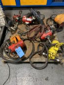 Lot of (6) Budget & Aro Brand 1/2 Ton Pneumatic Chain Falls