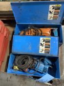 Lot of (2) Hougen Ogura Electric Punches in Cases, 110 Volt (Both Tagged Not Working)