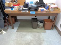 Lot-(2) Tables, Floor Mat, and (2) File Cabinets