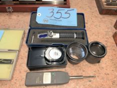Lot-(1) Refractometer with Case, (1) Wagner Dial Force Indicator with Case, Etc.