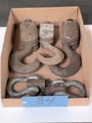 Lot-(2) Clevises and (3) Hooks in (1) Box