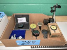 Lot-Various Dial and Digital Force Indicators and (2) Magnetic Indicator Stands in (1) Box