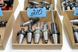 Lot-(6) CAT40 Taper Tool Holders with Cutters in (1) Box