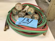 Oxygen/Acetylene Hose with Gauges