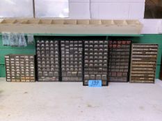 Lot-Jig/Fixture Parts with (6) Bin Cabinets