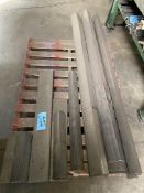 Lot-Steel Angle Iron and Flat Bar Stock on (1) Pallet and Under (1) Table