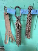 Lot-(1) 4-Hook Chain Sling, (1) Material Grab, and (1) Chain