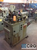 Escomatic Model D2 screw machine, coil fed, 3/16 max wire dia, with wire payoffs and rotary