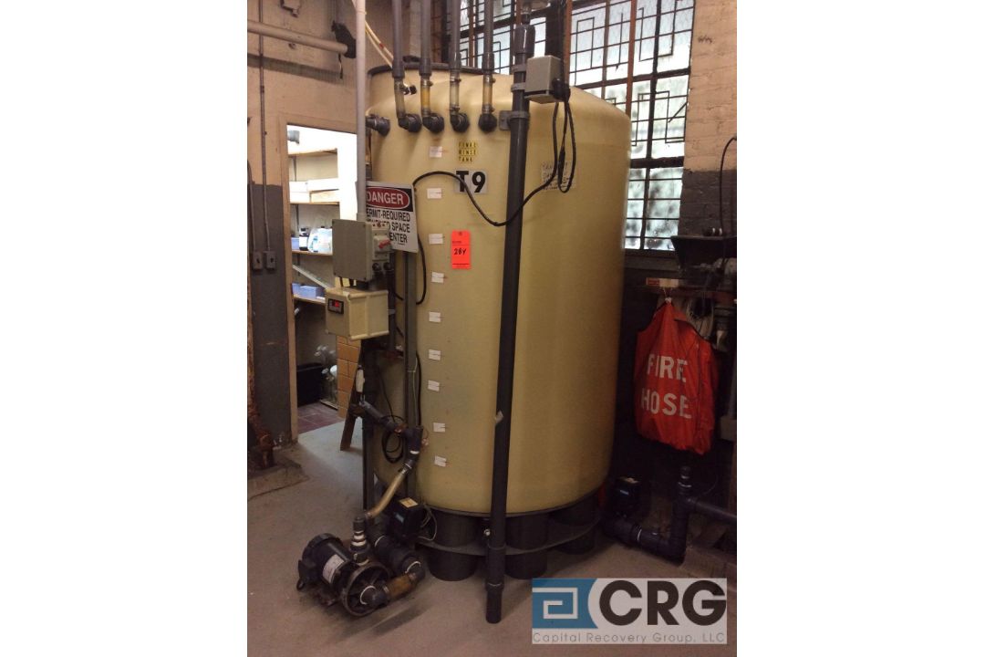 Approx 500 gallon final rinse poly storage tank (LOCATED ON 1ST FLOOR CHEMICAL MIXING)