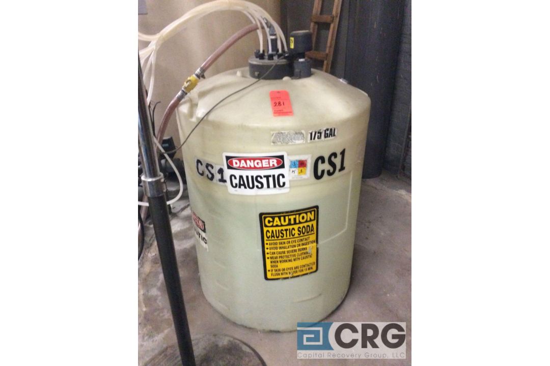 Reclaim / chemical additive system including (2) poly holding tanks and (2) 175 gallon poly - Image 5 of 5