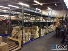 Lot of (15) sections Equipment MFG. 8 foot high pallet rack including, (15) 8 foot high X 42 inch