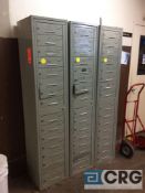 Lor of (4) asst sections metal lockers (LOCATED INSIDE TOOL ROOM)