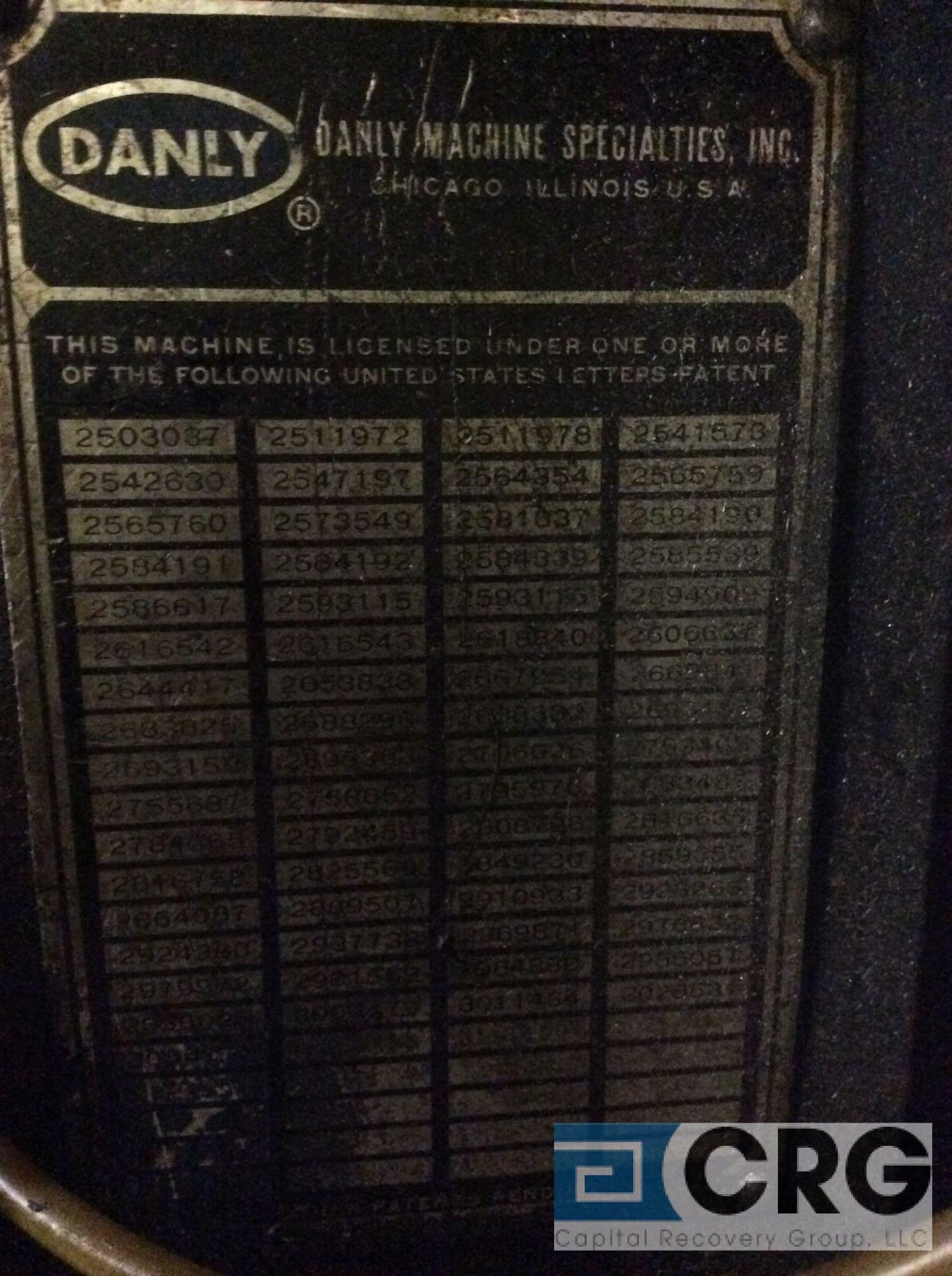 Danly 60:ton press with air clutch, sn 6051960163, 3 1/2 inch stroke, 13 1/2 inch shut height, - Image 4 of 5