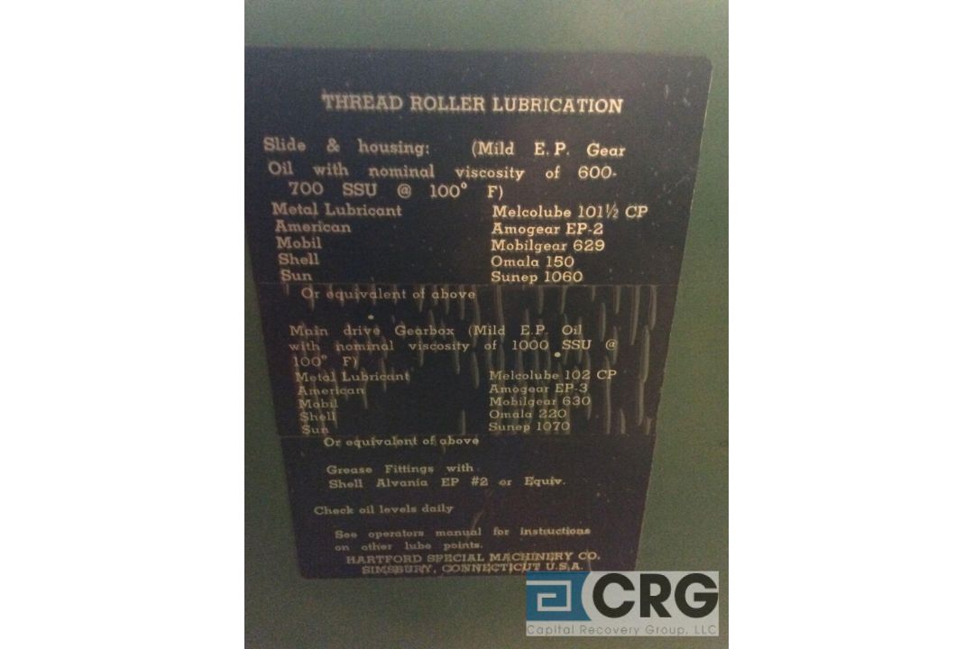 Hartford m/n 000-1000 thread roller, s/n 00-158-7, 1/8 max thread dia, 1” max thread & shank length, - Image 6 of 7