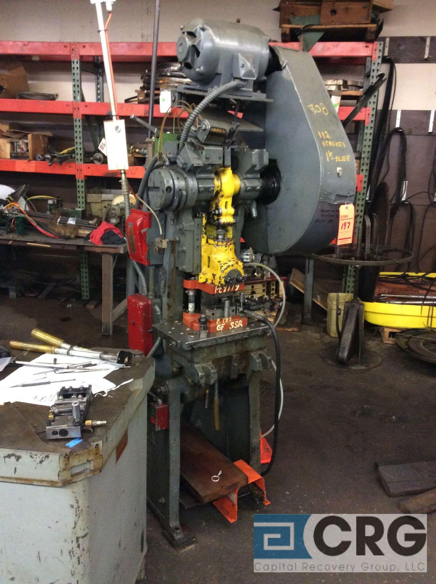 Niagara A1-3/4 punch press, sn 21249, 1 1/2 slide, 112 stroke per minute, 15,637 hrs (LOCATED ON 1ST - Image 2 of 5