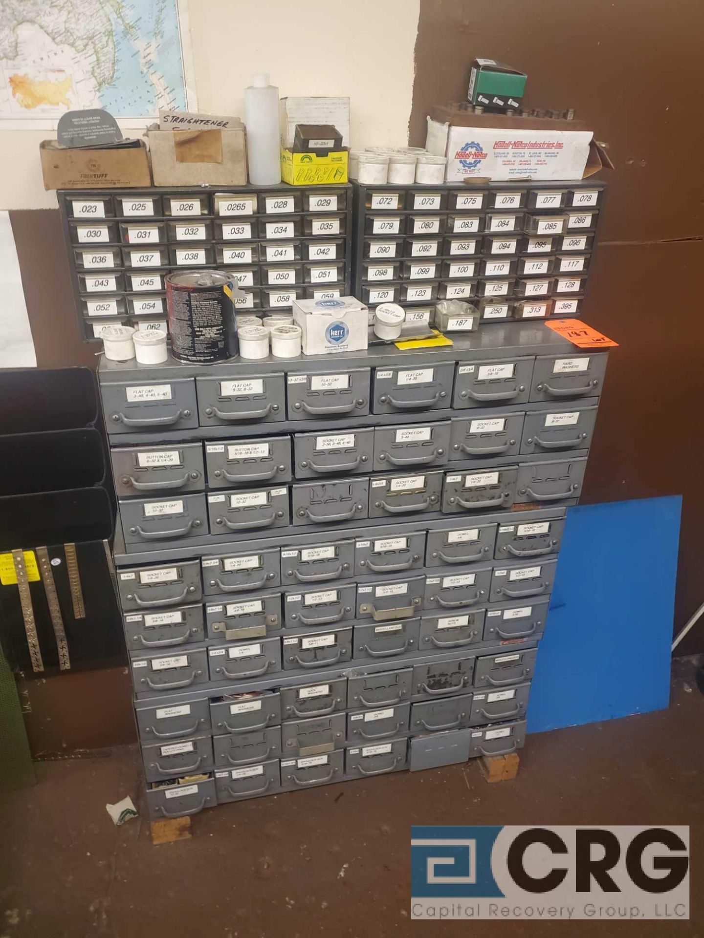 Lot of asst steel parts cabinets with contents (LOCATED IN TOOL ROOM MACHINE SHOP)
