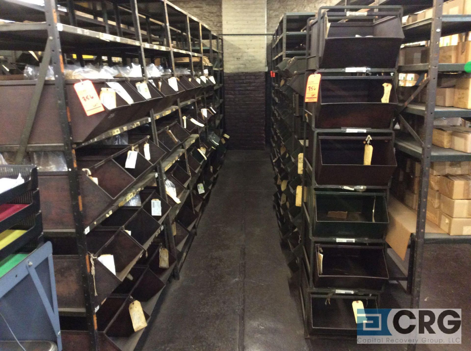 Lot of asst steel parts bins, estimated count of +/- 400 total (LATE PICKUP AFTER BINS ARE EMPTY) ( - Image 4 of 7