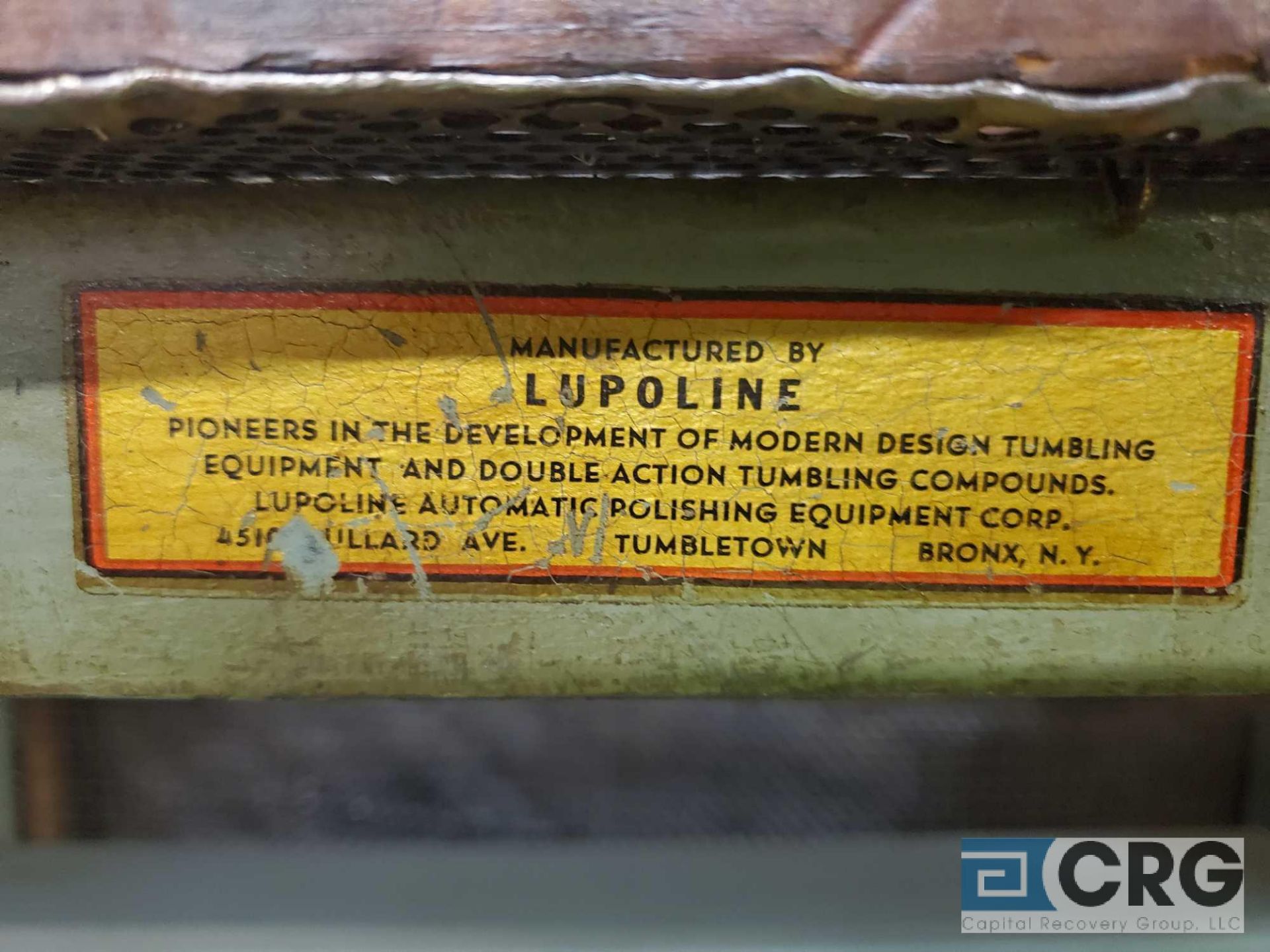 Lupoline rotary tumbler / polisher, 1 phase (LOCATED ON 1ST FLOOR PRODUCTION AREA) - Image 3 of 3