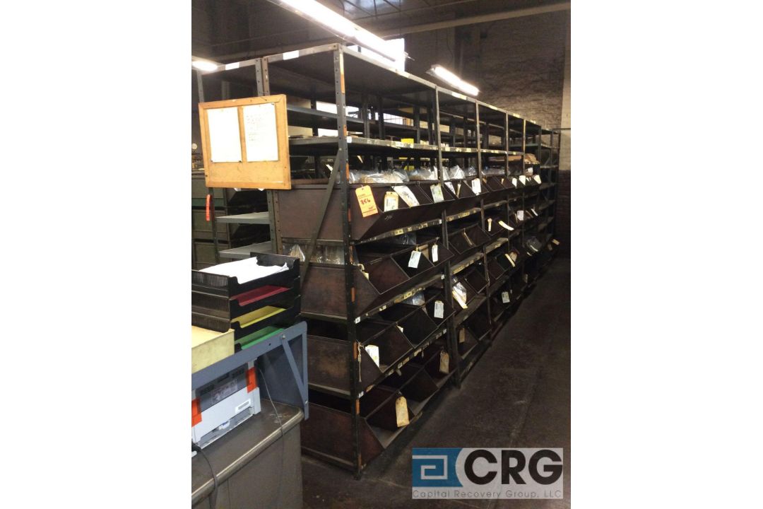 Lot of adjustable metal shelving, 4 feet wide X 12 and 18 inch deep X 7 feet high TOTAL OF 84 - Image 3 of 3