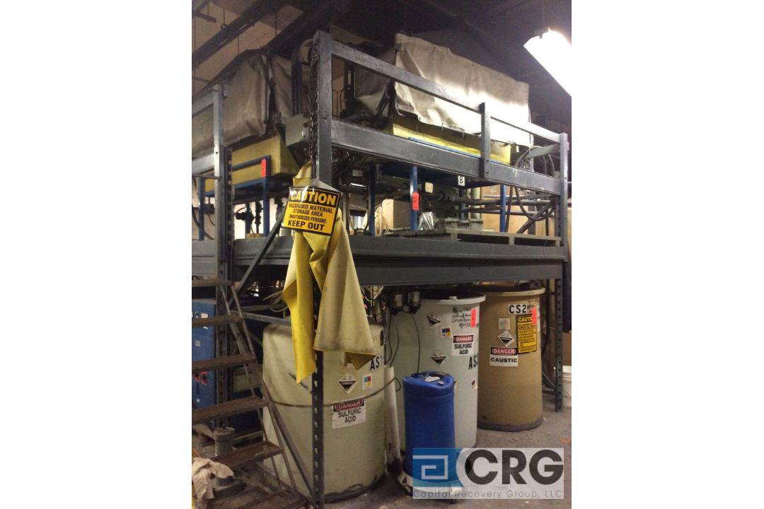 Reclaim / chemical additive system including (2) poly holding tanks and (2) 175 gallon poly - Image 1 of 5