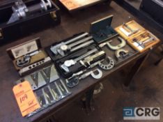 Lot of inspection tools including (5) OD micrometers, (4) calipers, depth mic, etc (LOCATED IN
