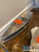 Lot of (2) decorative boat-shaped 3-section platters 28 inches long
