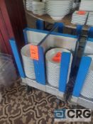 4-compartment portable steel dish storage stand