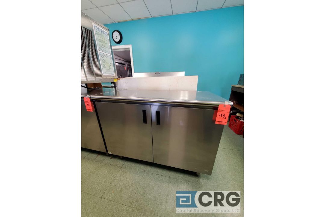 Stainless steel table with 2 shelf compartment, 4 ft (w) x 24 in. (deep) x 36 in. (tall) - Image 1 of 2